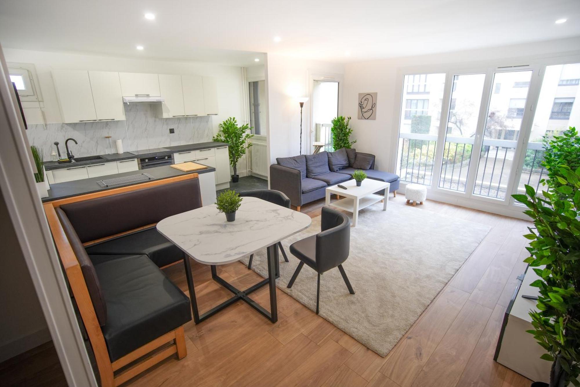 Keyless Appartement Moderne Et Spacieux 90 M2 Parking 셰빌리-라뤼 외부 사진
